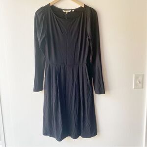 boden black long sleeve mini dress size 6L long
